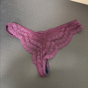 Lace Trim Women's Panties in Deep Purple